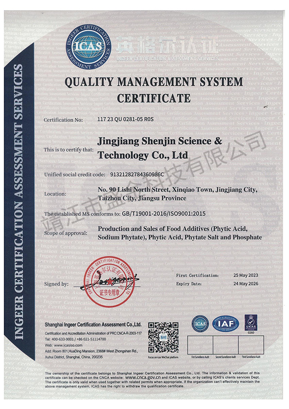 9000-English certificate